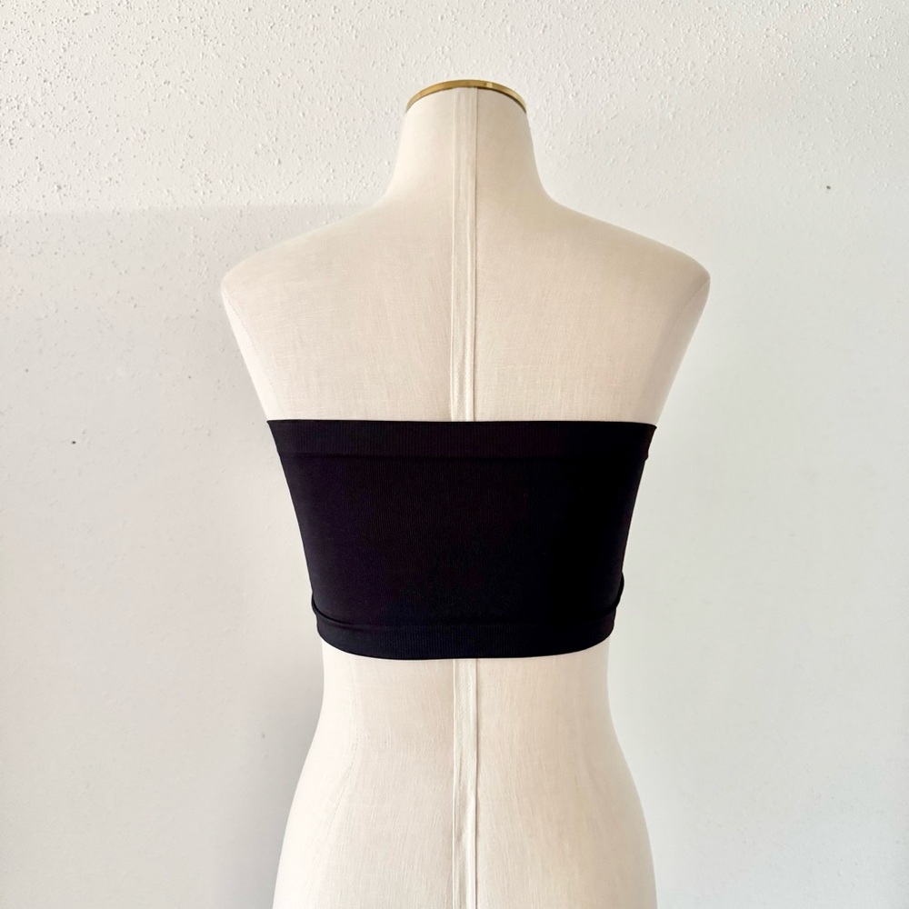RHONDA SHEAR Seamless Underwire Bandeau Bra Padded Black Women's Size Medium M - Picture 4 of 5